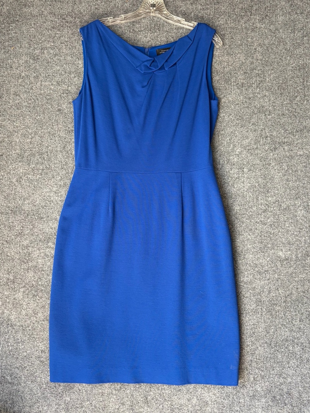 Elegant Sleeveless‎ Midi Sheath Dress in Cobalt Blue